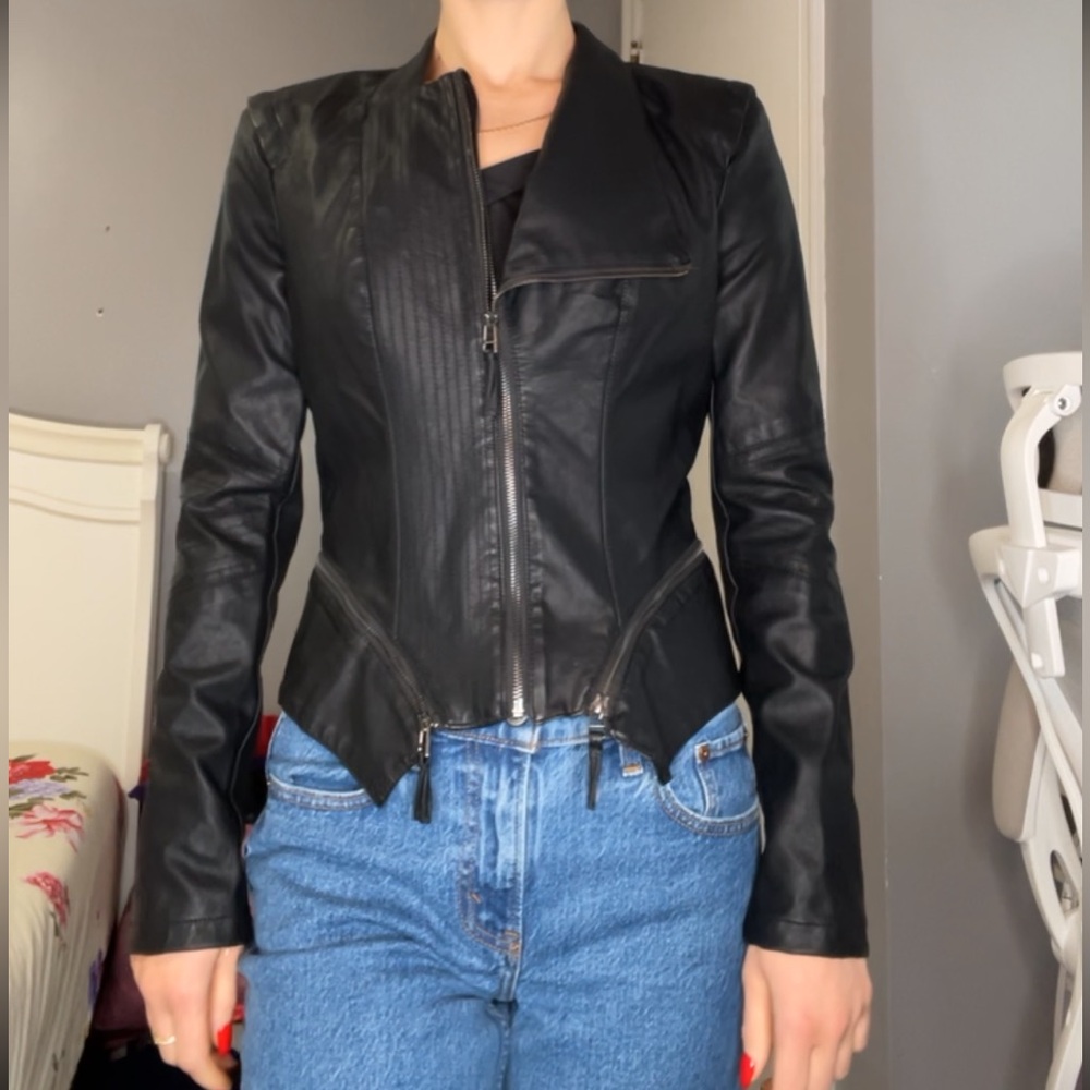 Faux leather  jacket
